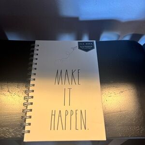 Rae Dunn Cream Spiral Notebook - Make It Happen